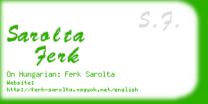 sarolta ferk business card